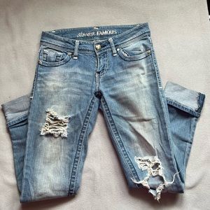 Almost Famous light wash ripped jeans